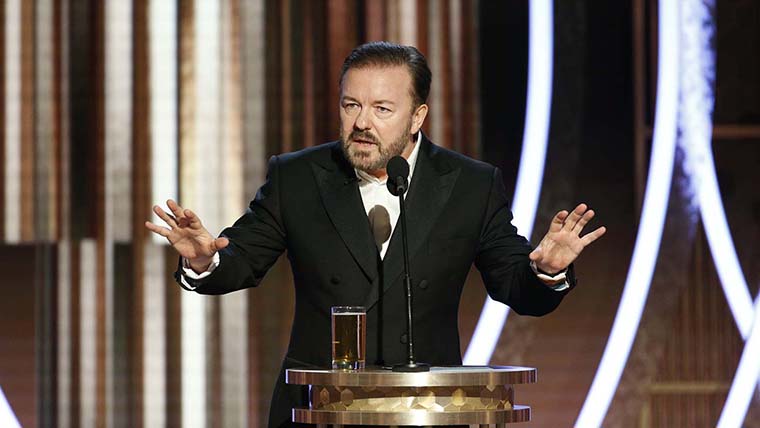 Ricky Gervais, Golden Globes, Globos de Oro, 2020